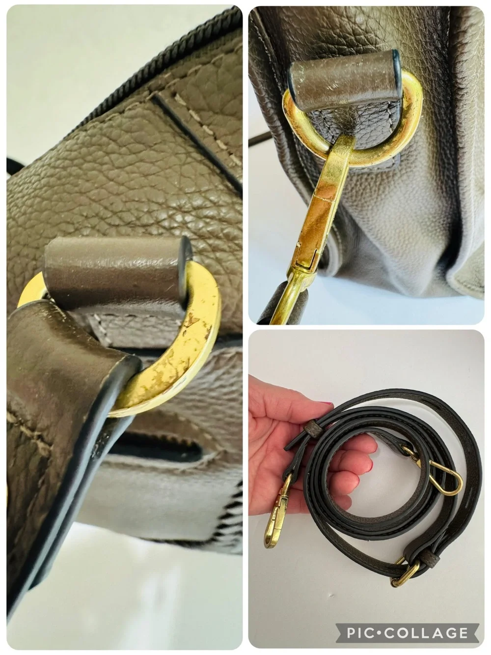 Lodis Margo Brown Olive Leather Satchel Crossbody Braided Top Handle